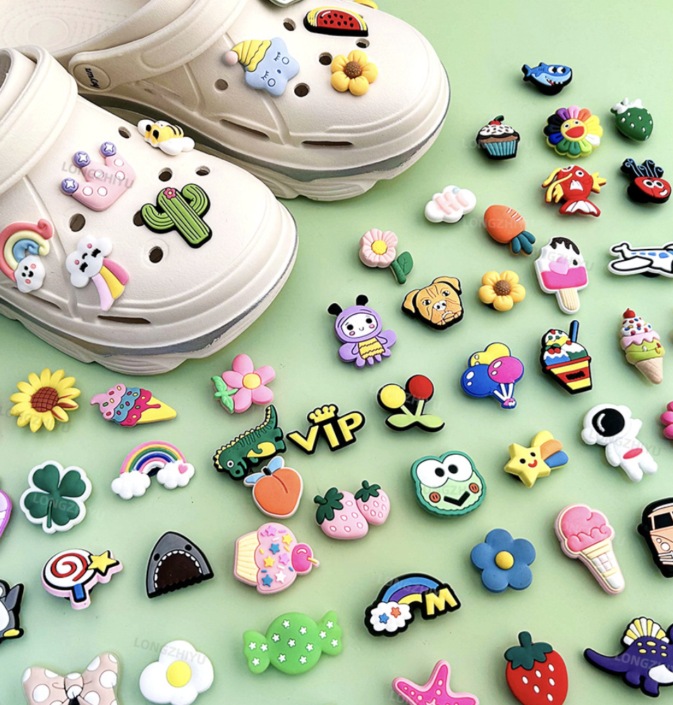 20Pcs Random Cute Shoe Charms for Crocs, DIY Decoration Accessories