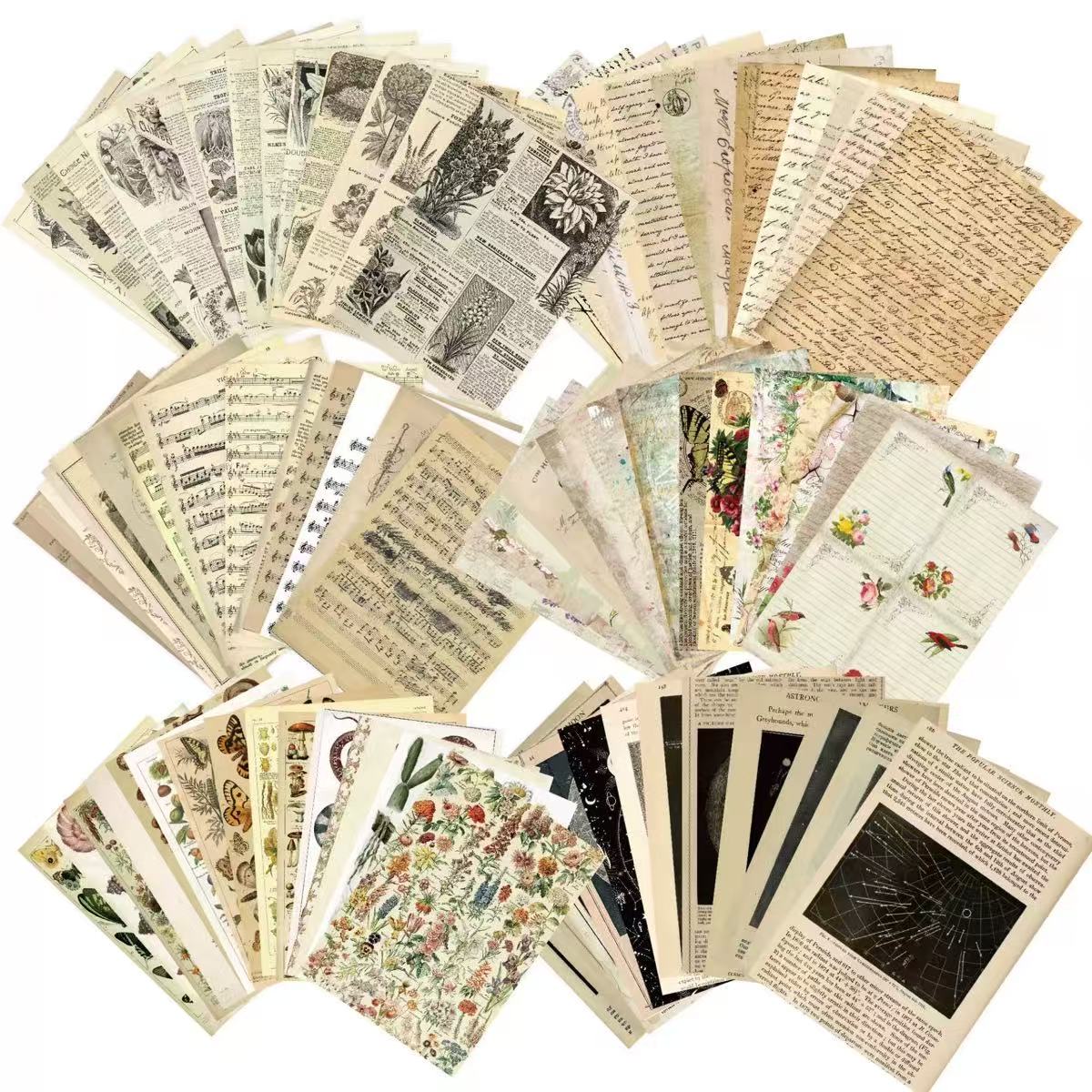 Cardboard  Box Fill Journal Stuff(stickers、background papers、tapes、3D stuff)Live Selling Link Only